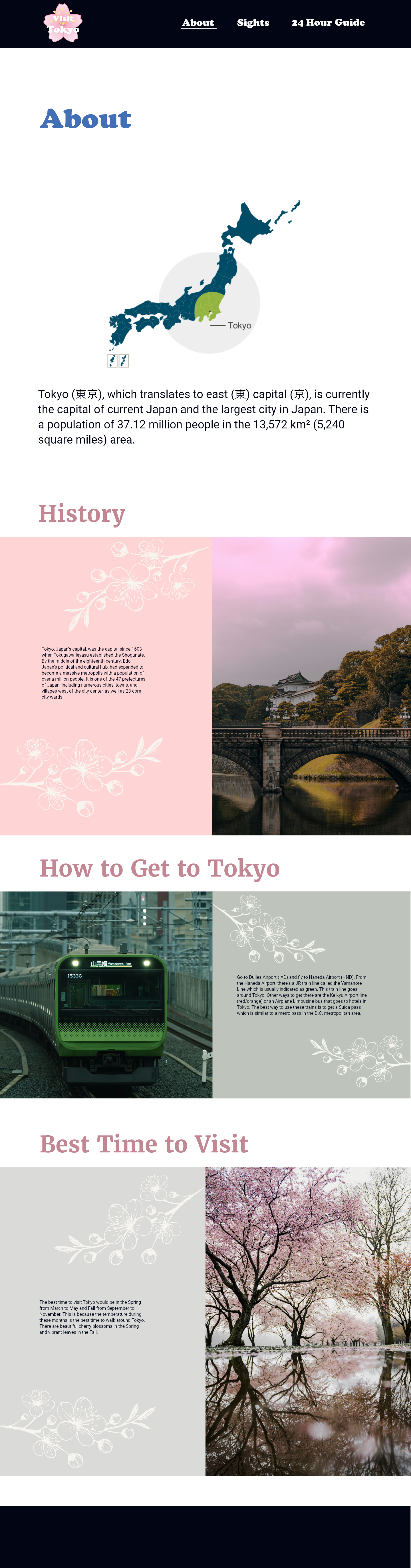 About Page for Tokyo Website