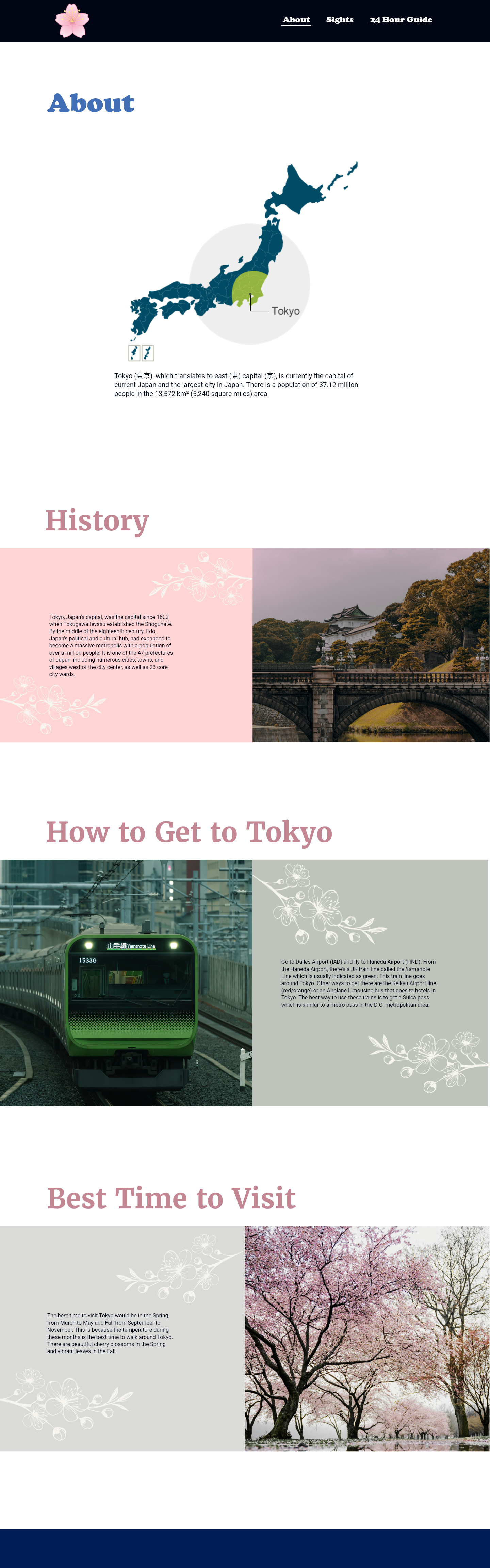 About Page for Tokyo Website